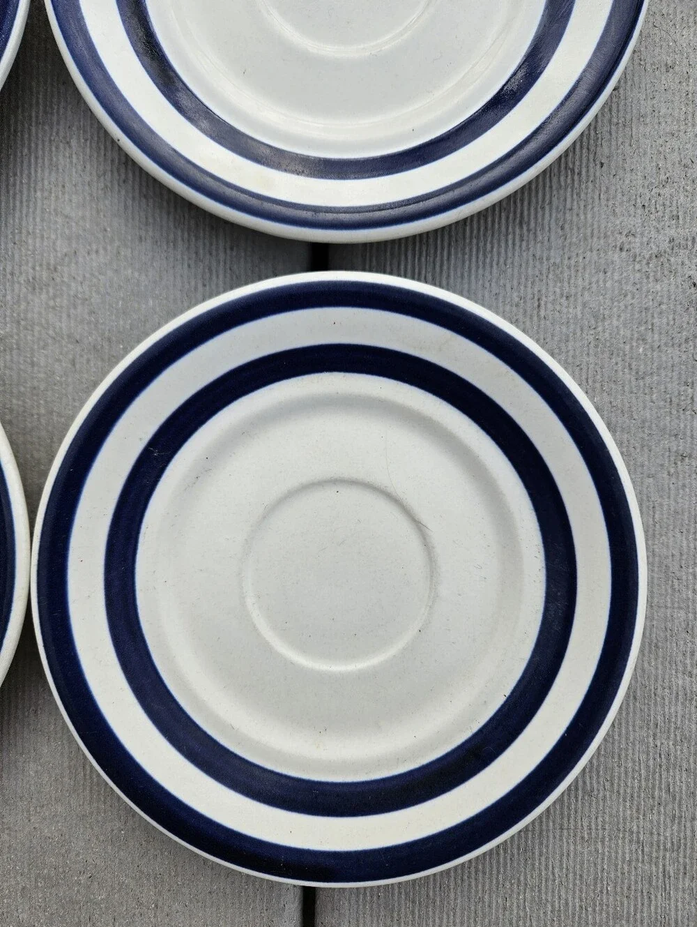 Mikasa, P7004 Lifestyle SQUARE DANCE BLUE, Set of 4 Saucer Plates 6.25